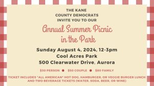 Kane Dems Annual Summer Picnic 2024 @ Cool Acres Park