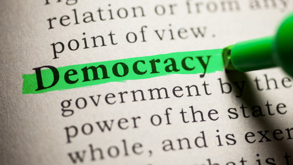 democracy definition highlighted