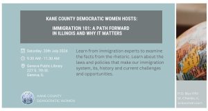 KCDW Hosts Immigration 101: A Path Forward in Illinois and Why it Matters @ Geneva Public Library District