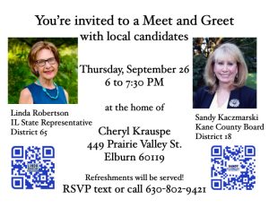 Meet and Greet with Linda Robertson and Sandy Kaczmarski @ Home of Cheryl Krauspe